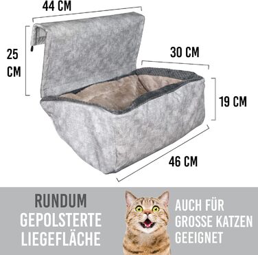 Heated Cat Bed | Suitable for Large Cats | Cat Bed Heater Hanging Cave Cat Cat Heater Hammock Radiator Bed Cats Heated Cat Bed Cat XXL (Light Gray)