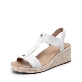 Босоніжки жіночі DREAM PAIRS на танкетці еспадрильї, білі, 39 EU - зручні сандалі для літа та пляжу з підтримкою стопи