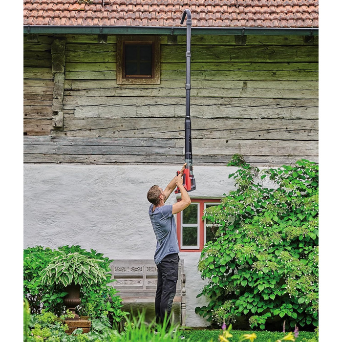 Акумуляторний повітродув Einhell GP-LB 18/200 Li Solo Power X-Change, 18В, літій-іонний, осьова турбіна, потік 670 м³/год, набір для очищення ринв, без акумулятора та зарядного пристрою