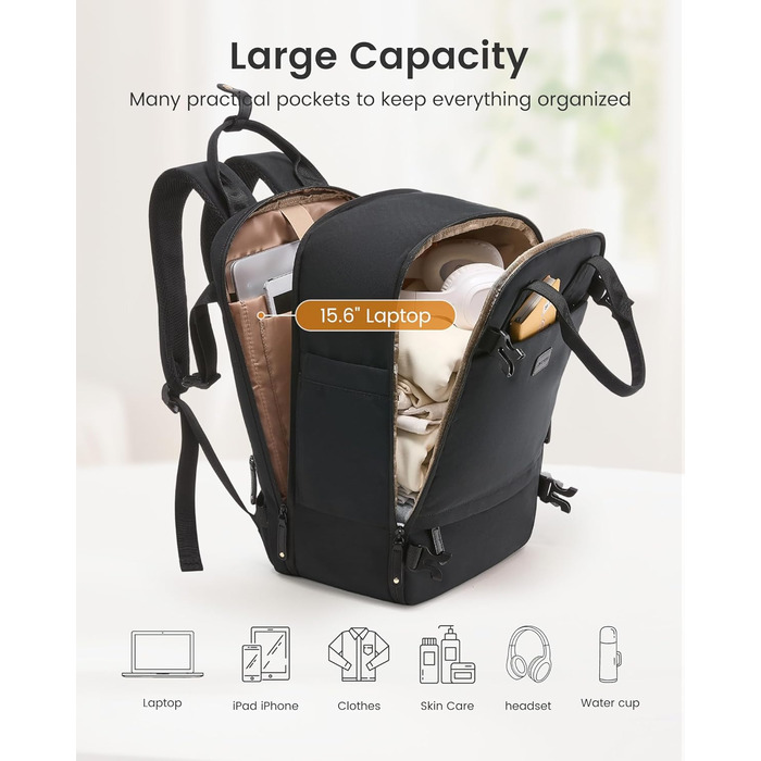 LOVEVOOK Рюкзак для ручної поклажі, жіночий, 15.6