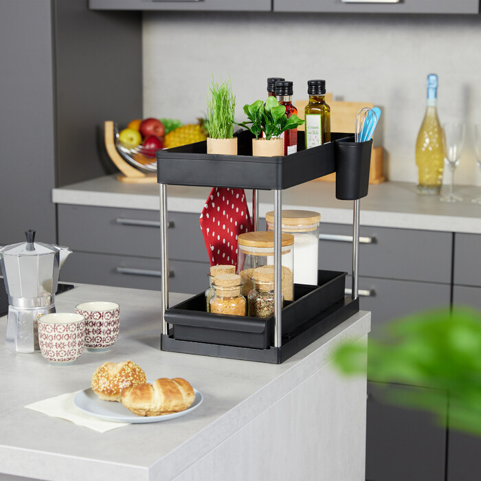Relaxdays Under Sink Shelf Set of 2