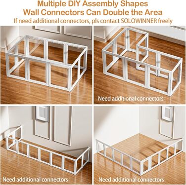 Прозорий акриловий вольєр для собак на дому, для цуценят, кроликів, котів, свиней, легкий у збірці та чищенні, висота 60 см