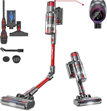 Акумуляторний пилосос Aonus A9 Pro, пластиковий, червоний, 500 Вт, об'єм 1 літр, 60 дБ