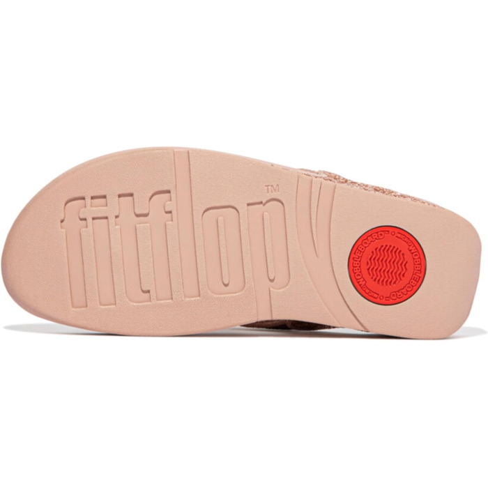 Шльопанці жіночі FitFlop Lulu Glitter рожево-золотисті, з підтримкою стопи 40 EU