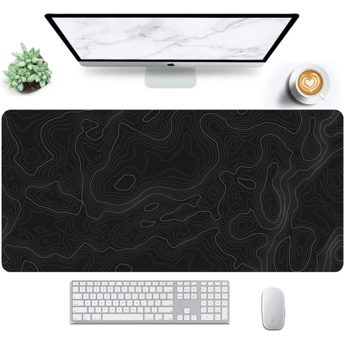 Килимок для миші ігровий XXL 900x400 мм з художнім контуром, водонепроникний, антиковзкий для ПК, MacBook, ноутбука. Підвищує точність та швидкість