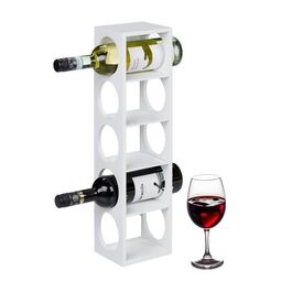 Relaxdays Bamboo Wine Rack in White