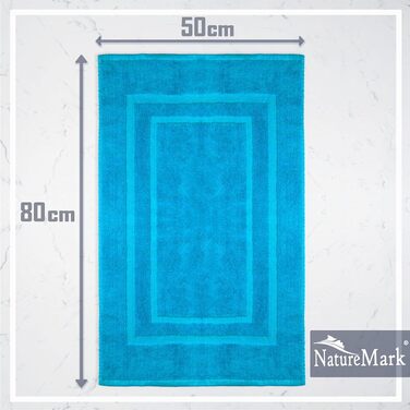 Набір бавовняних килимків для ванної кімнати NatureMark, 100% бавовна, 50 x 80 см, бірюзовий (2 шт)