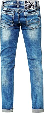 Чоловічі джинси 'New York' Rusty Neal, Stone-Washed, контрастний неон (36W/34L)