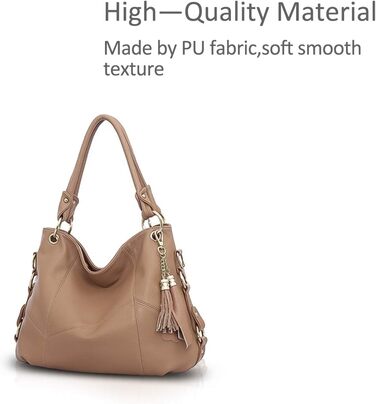 Сумка жіноча Nicole & Doris великої місткості, шкіряна сумка-шопер, хакі. Дизайнерська сумка через плече з китицею