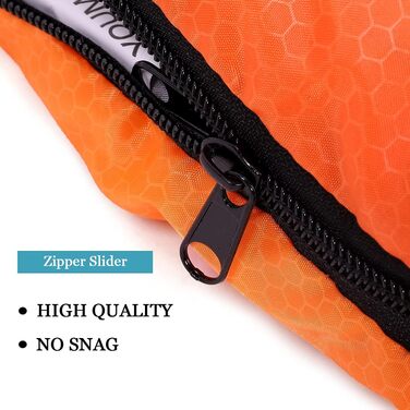 Сплячий мішок для дорослих та дітей – легкий, водонепроникний, зручний для весни, літа, осені – піший туризм, подорожі, кемпінг, темно-оранжевий