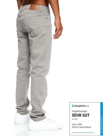 Чоловічі джинси JEEL Regular Fit Straight Cut Stretch Basic Washed (33W/38L, світло-сірі)