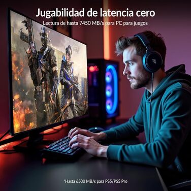 SSD GiGimundo 1TB M.2 NVMe PCIe Gen4×4 – 7100 МБ/с, 5000 МБ/с, 2280, 3D NAND TLC, сумісний з PS5