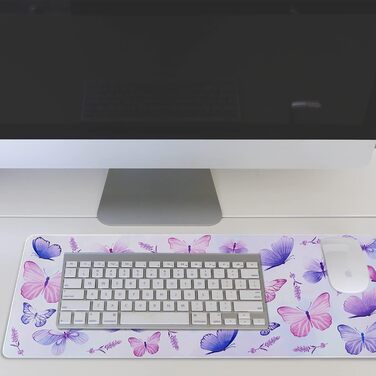 Килимок для миші з сакурою Sakura, чорний XL, великий, з квітами, 80 x 30 см, аксесуар для столу