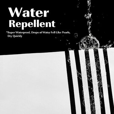 Шторка для душу Seasonwood, смугаста з бахромою, для ванної кімнати, важка, 183 x 183 см, чорно-біла