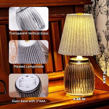 Настільна лампа MJ з таймером, акумуляторна, для дому та декору (сіра)