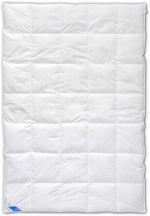 Bohemian Forest Comfort Down Duvet, suitable for allergy sufferers, 90% down / 10% feathers, fill weight: 630 gr., warmth class: normal, Oeko-Tex Standard 100, white, size: 135 x 200 cm. Warmth class normal 135 x 200 cm