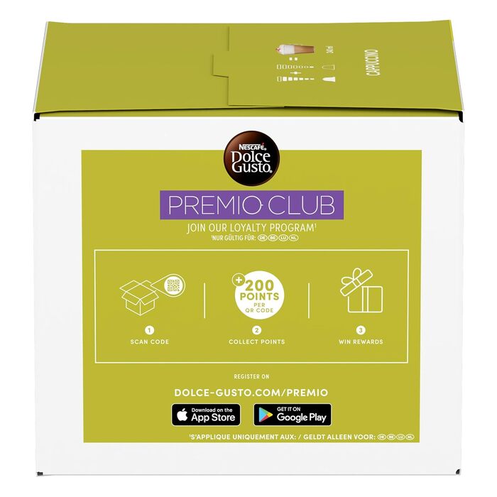 Кавові капсули NESCAFÉ Dolce Gusto Cappuccino, 30 капсул (набір 3 упаковки), 349.67 г