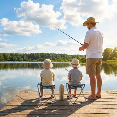 Складаний туристичний стільчик для кемпінгу, риболовлі та пікніків. Легкий, компактний, срібного кольору (33x36x40 см)