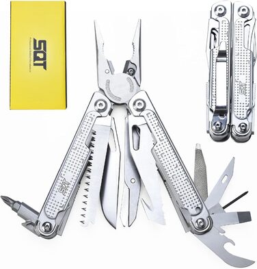 Багатофункціональний інструмент SQT Multi-Tool 18 в 1 з плоскогубцями – Набір викруток та ножиць з нержавіючої сталі, для кемпінгу та DIY, з нейлоновим чохлом (Подарунок для майстрів)