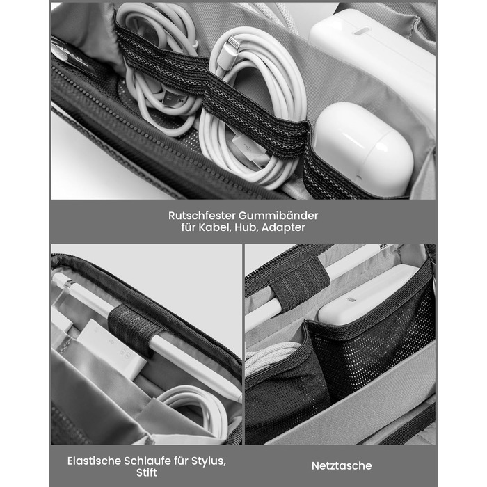 Органайзер для кабелів tomtoc: компактна сумка для аксесуарів та гаджетів