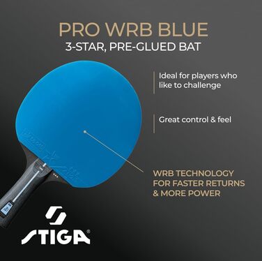 Набір для пінг-понгу STIGA Pro WRB Blue Edition - професійний стіл для настільного тенісу, 3 зірки, синій вкладиш