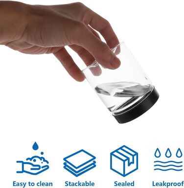 Набір контейнерів для зберігання продуктів 16 шт. (240мл + 420мл) з кришкою, BPA-Free, прозорі