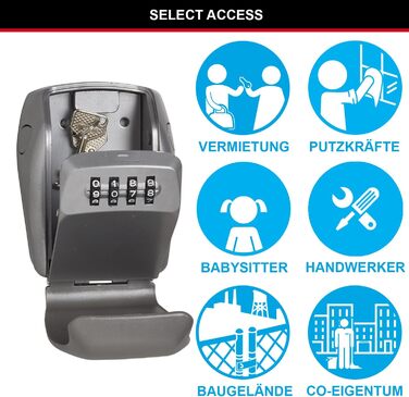 Сейф для ключів Master Lock з додатковою безпекою, настінний, для зовнішнього використання, 13.2 x 10.5 x 4.6 см