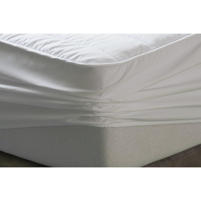 Tural - Quilted Anti-Mite Mattress Protector - Reversible, Padded Mattress Topper/Mite Cover Size 135x200cm