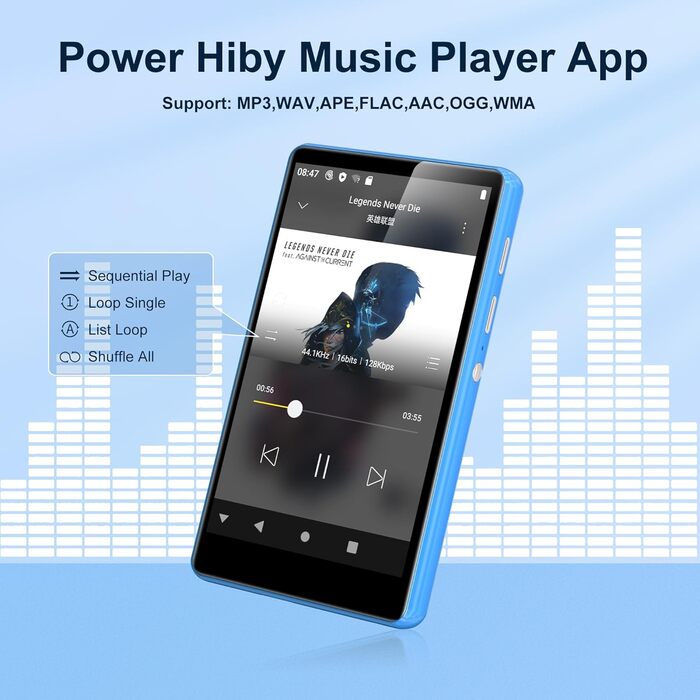 MP3 плеєр SWOFY 80GB з Bluetooth, WiFi, сенсорним екраном 4.0