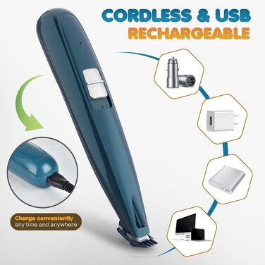 Професійна машинка для стрижки шерсті собак та котів з LED-підсвічуванням, акумуляторна