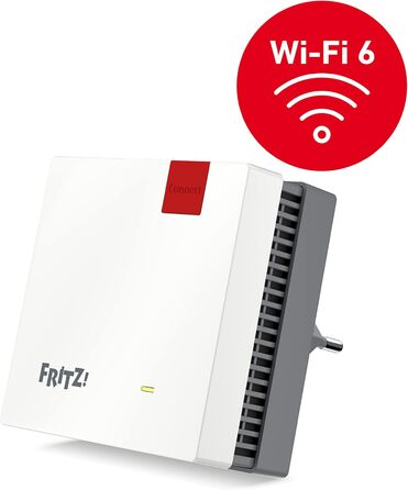 Повторювач Wi-Fi AVM FRITZ!Repeater 1200 AX International, Mesh, Wi-Fi 6, до 2400 Мбіт/с (5 ГГц), до 600 Мбіт/с (2.4 ГГц), точка доступу Wi-Fi, WPS, міжнародна версія