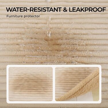 Водонепроникний плед для собак Luciphia, миючий, для собак, котів, цуценят. М'який флісовий плед з Sherpa для ліжка, дивана, софи. Розмір 102*145 см, бежевий