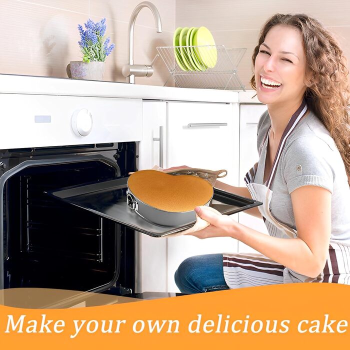 Набір форм для випічки торти та випічки, квадратні, чорні, металеві, знімний дно, антипригарне покриття, 20/22/24 см