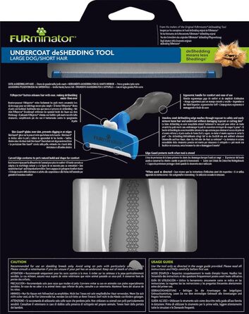Furminator для собак великих порід з короткою шерстю - щітка для видалення підшерстка, покращений дизайн