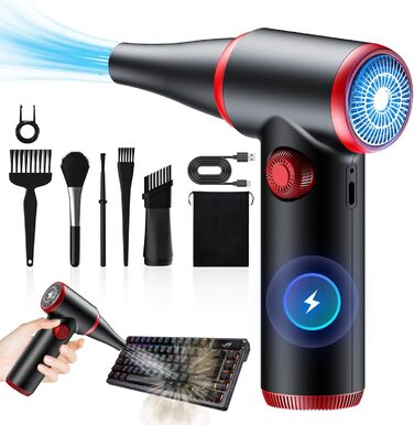 Електричний пилосос для видалення пилу ATENGEUS з регулюванням швидкості, 100500 об/хв, з LED-підсвічуванням, для ноутбуків, ПК, офісних пристроїв, диванів