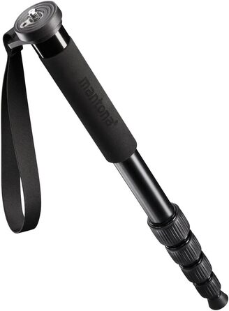 Штатив Mantona Pro One одноногий, чорний: регулювання висоти 39-144 см, алюміній, з аксесуарами