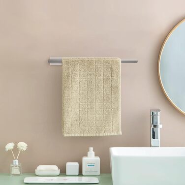 Тримач для рушників Ibergrif M34453A без свердління, 39 см, нержавіюча сталь 304, самоклеючий, срібний (39 x 6 x 4 см)