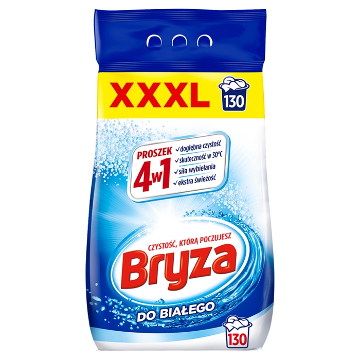 Пральний порошок для білого BRYZA 4в1 XXXL, 8,45 кг (на 130 прань)