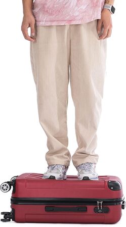 Чемодан Flexot® F-2045: набір з 3 шт., ручна поклажа, валіза на колесах, ручна поклажа (XL, рубіново-червоний)