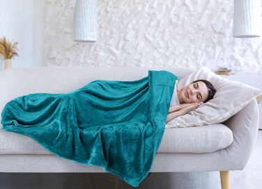 Плед Utopia Bedding: м'який флісовий плед, теплий зимовий плед для ліжка, дивана та крісла (Турквіс, 200x150 см)