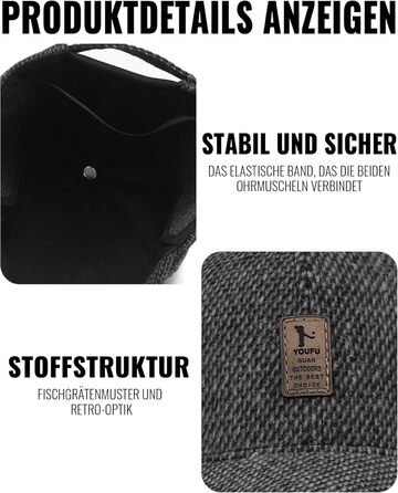 Кепка CLAPE з вушками Full Cap для чоловіків, Outdoor, спортивна кепка, стиль Old School, Dad Hat, в'язана кепка, зима/осінь/весна, універсальний розмір