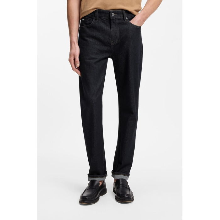 Чоловічі джинси BOSS Maine Regular-Fit сині з еластичного деніму (46W/34L)