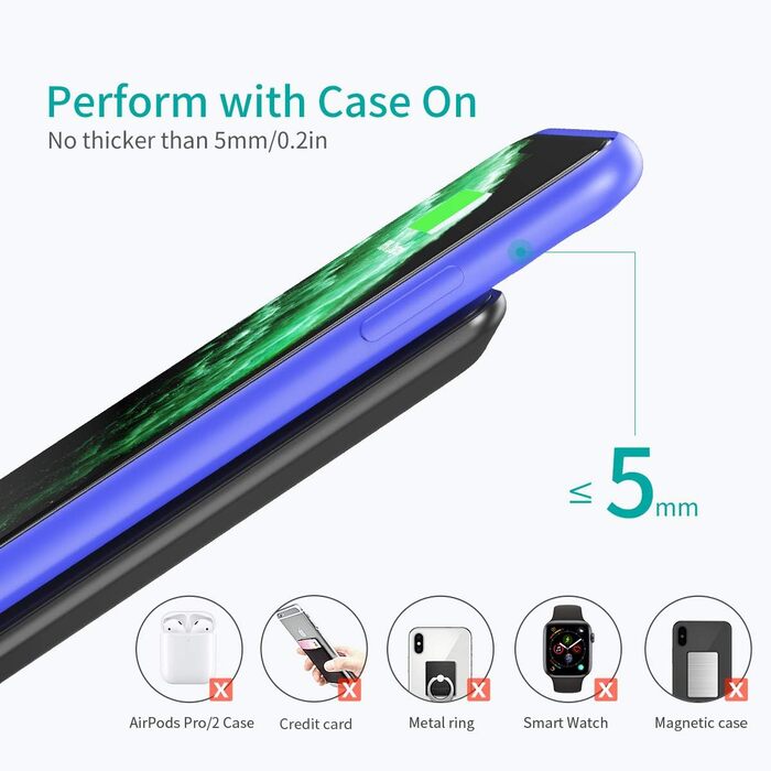 Бездротові зарядні станції BHHB 2 шт. 15W, сумісні з Samsung Galaxy, iPhone, Google