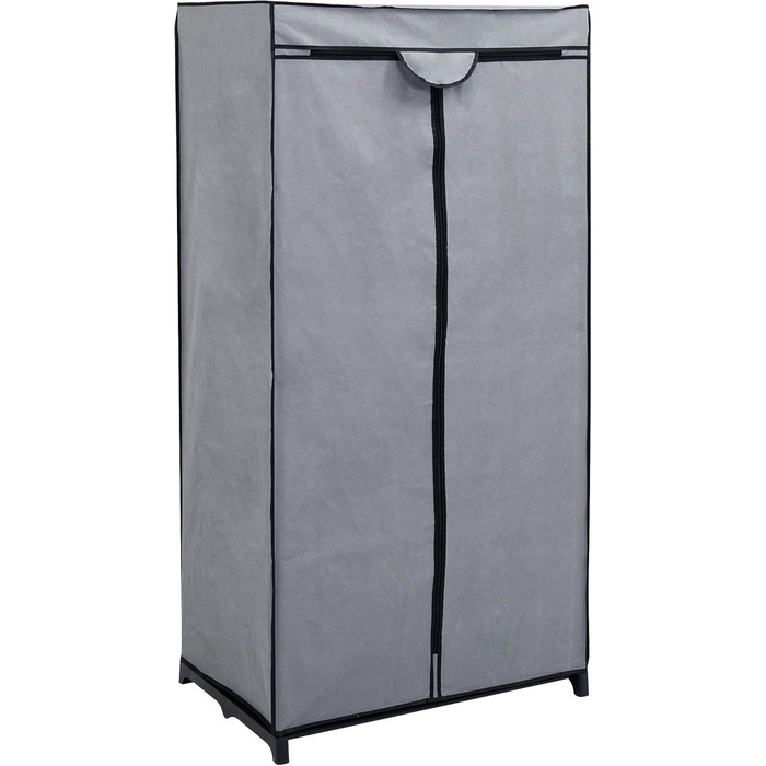 axentia Wardrobe, approx. 75 x 150 x 50 cm, Grey-Black