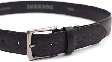 Чоловічий шкіряний ремінь Dockers з пряжкою, чорний, розмір 46-48