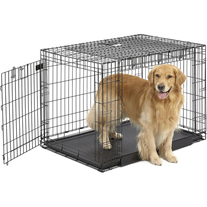 Кія MidWest Homes for Pets Ovation 1924 - переносна будка для собак, чорна, з перегородкою, для маленьких порід, 61х74х78 см