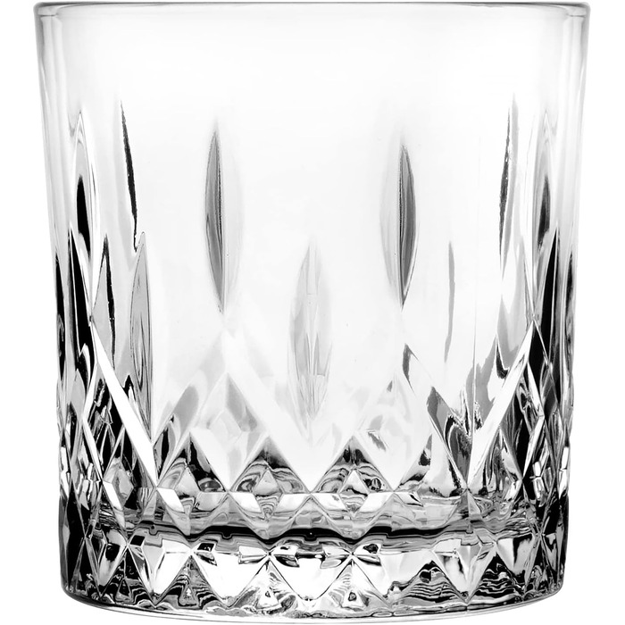 Набір келихів для віскі Glasmark KROSNO 1992, 6 шт, 280 мл, для коньяку, рому, джину, коктейлів, скляні, з огранюванням, для посудомийної машини