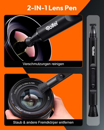 Rollei Набір для чищення камери APS-C XL (8-в-1): Lenspen, груша, серветки, рідина, стіки для сенсора (16мм)