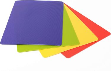 Нековзкі килимки для обробної дошки Dexas, 4 шт., 14 x 20 см, різні кольори (сірий, червоний, білий, зелений)