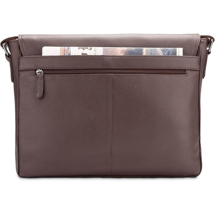 Сумка-месенджер LEABAGS Oxford для ноутбука 15 дюймів, шкіряна, чоловіча/жіноча, 38x31x10 см, Cacao